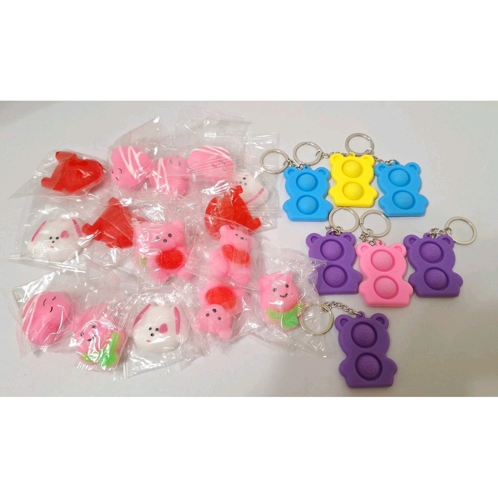 15 pcs Mochi Squishy Toys Cute Mochi 7 Pop Figet Party Favor